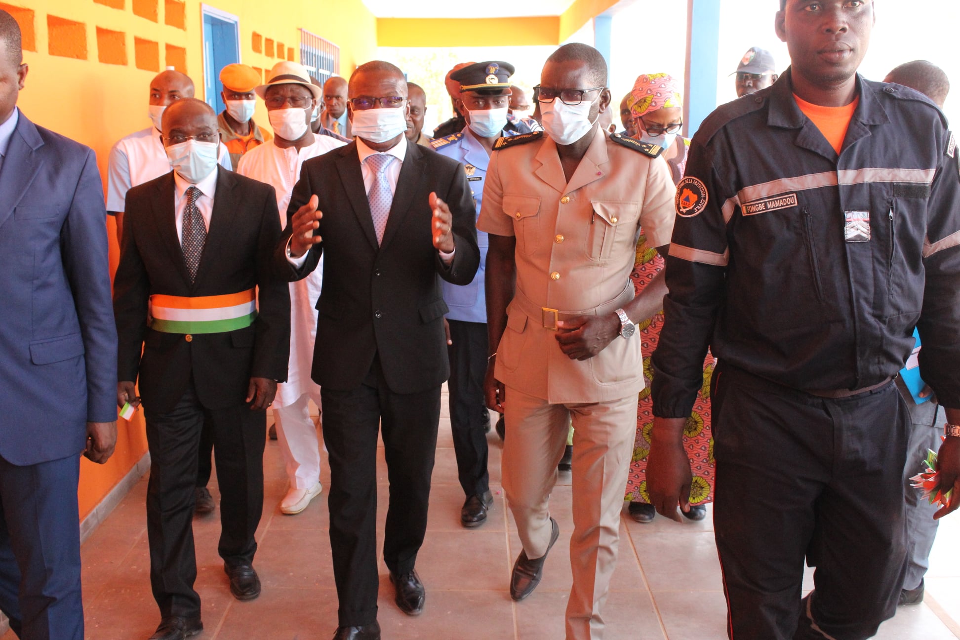 Inauguration des Centres de Secours d'Urgence (CSU) des pompiers civils de Côte d'Ivoire.
