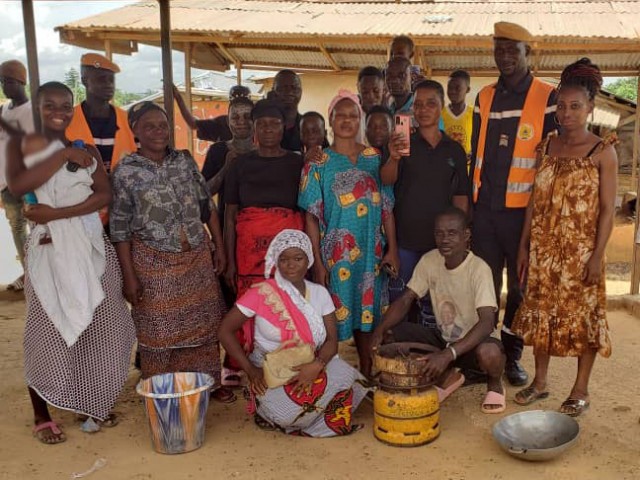AGBOVILLE : LA POPULATION DU VILLAGE OFFORIGUIE SENSIBILISEE SUR LA SECURITE INCENDIE