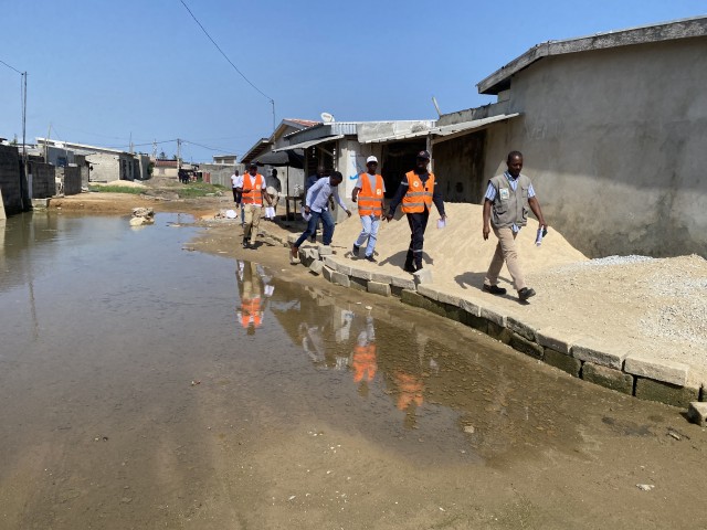 VISITES DE SITES A RISQUE D’INONDATION : KOUMASSI, PORT-BOUET ET SONGON INSPECTES