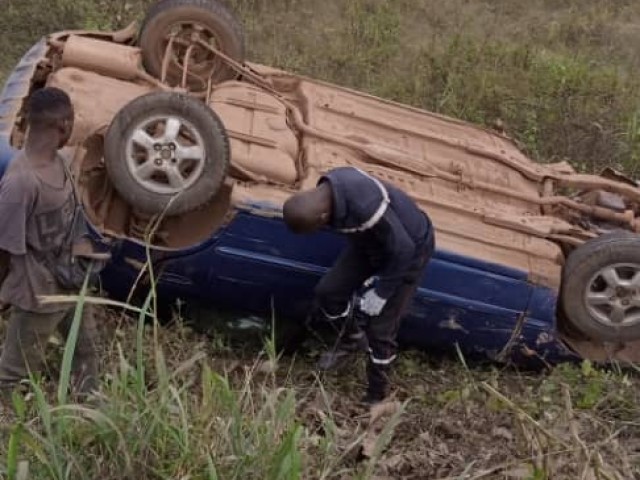 UNE FAMILLE FAIT UN ACCIDENT GRAVE A GAGNOA