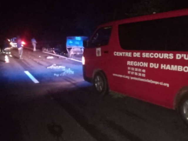 KATIOLA : DEUX MORTS ET DEUX BLESSES DONT UN GRAVE DANS DEUX ACCIDENTS DE LA CIRCULATION