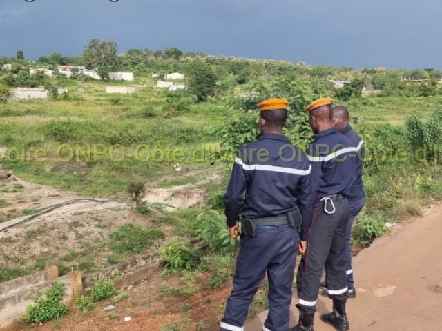 ABENGOUROU : LES POMPIERS CIVILS VISITENT LES SITES A RISQUE