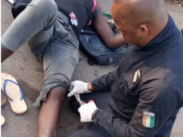 FERKESSEDOUGOU : GRAVE COLLISION ENTRE DEUX MOTOCYCLISTES