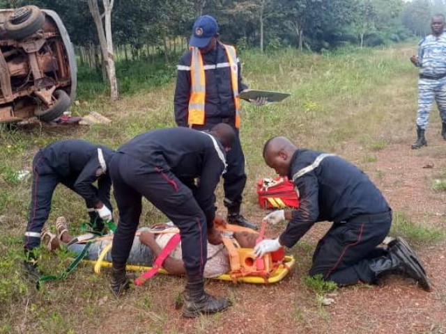 ABENGOUROU : PLUSIEURS PERSONNES SECOURUES PAR LES POMPIERS CIVILS DE L’INDENIE-DJUABLIN
