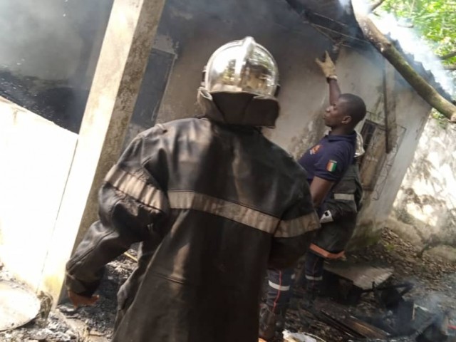 ENCORE UN INCENDIE SIGNALE A SOUBRE