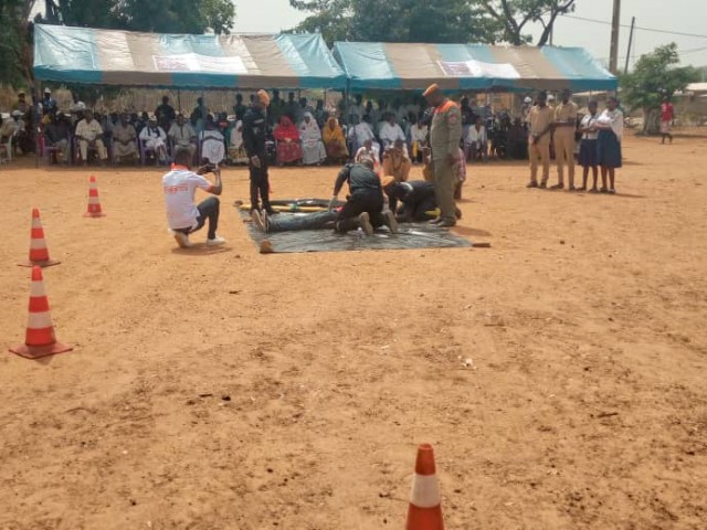 LES POPULATIONS DE BAKO ET TIEME A L’ECOLE DU SECOURISME AVEC LES POMPIERS CIVILS DU KABADOUGOU