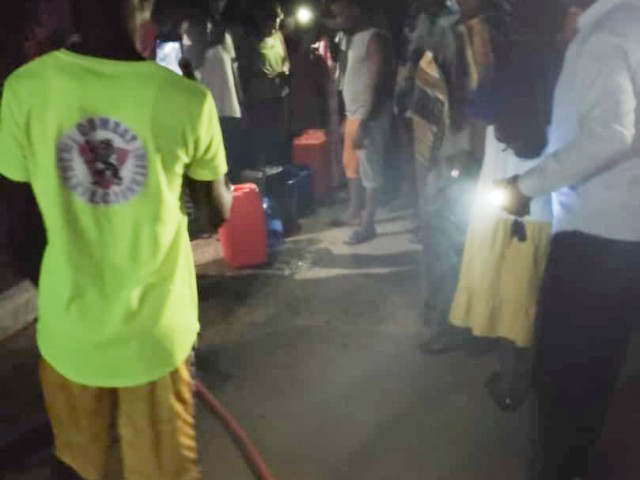 LE CAFOP D’ABOISSO RAVITAILLE EN EAU POTABLE PAR LES POMPIERS CIVILS DU SUD-COMOE