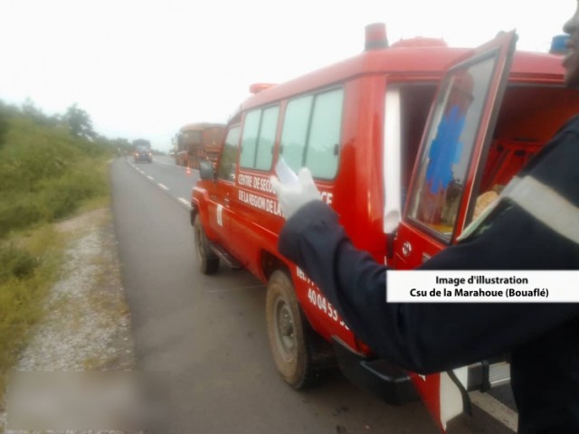 UNE COLLISION FAIT 1 MORT ET 06 BLESSES GRAVES A BONGOUANOU