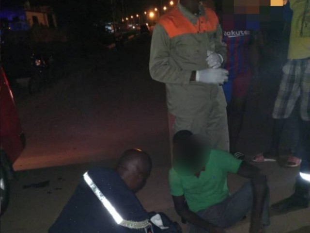 FERKESSEDOUGOU : 5 VICTIMES DE DEUX ACCIDENTS DE MOTOS PRISES EN CHARGE PAR LES POMPIERS CIVILS