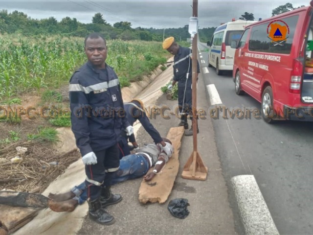 KATIOLA : UN MORT ET UN BLESSE GRAVE DANS UNE COLLISION DE DEUX TRICYCLES