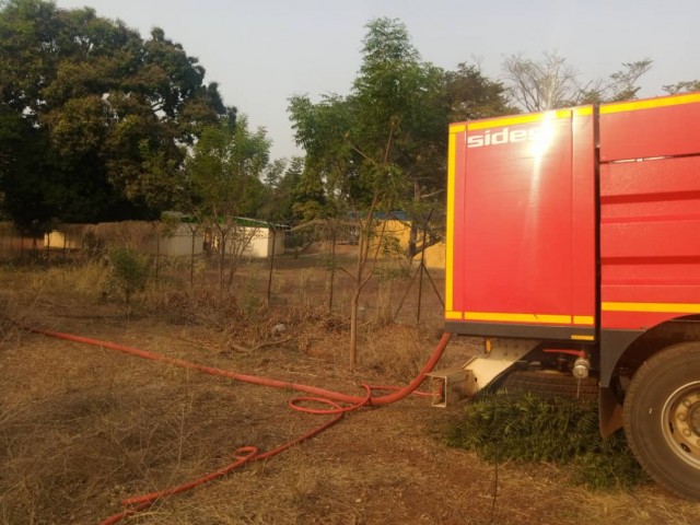 LE CAFOP DE KATIOLA ECHAPPE A UN INCENDIE GRACE AUX POMPIERS CIVLS DU HAMBOL