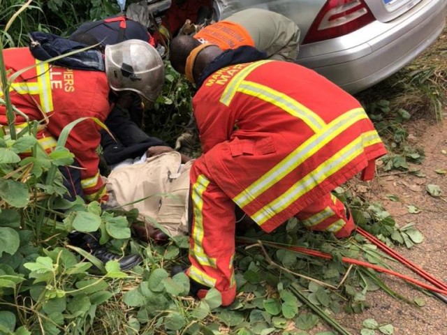 ACCIDENT DE LA CIRCULATION : LES POMPIERS CIVILS DE L’INDENIE-DJUABLIN AU SECOURS DES VICTIMES