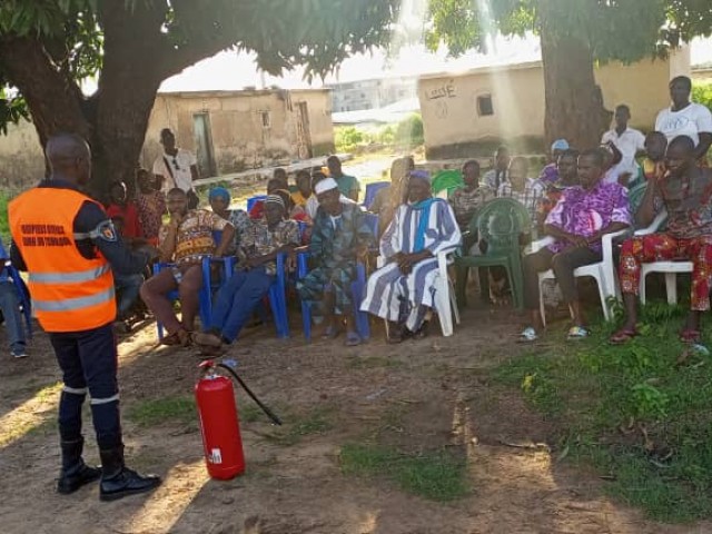 FERKESSEDOUGOU : LES POPULATIONS SENSIBILISEES SUR LES DANGERS DU GAZ DOMESTIQUE ET LA SECURITE INCENDIE