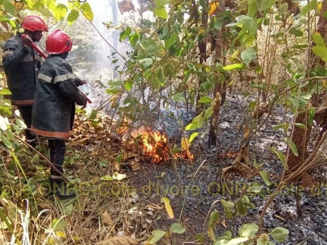 DES FEUX DE GAZ ET DE BROUSSAILLE ETEINTS PAR LES POMPIERS CIVILS DE LA NAWA ET DU BAFING