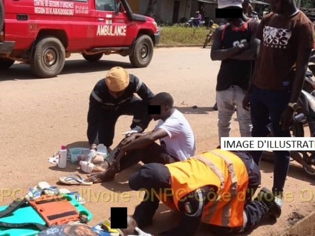 ODIENNE : CINQ VICTIMES D’ACCIDENTS DE LA ROUTE SECOURUES PAR LES POMPIERS DU KABADOUGOU 