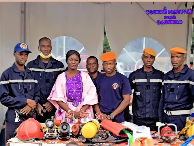 DAOUKRO/FIN DU TOUKPE FESTIVAL : LES POMPIERS CIVILS FELICITES POUR LEUR MOBILISATION