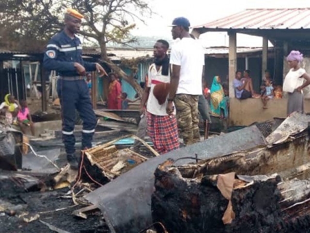 LES SOLDATS DU FEU INTERVIENNENT SUR DES INCENDIES A KATIOLA, JACQUEVILLE ET SOUBRE
