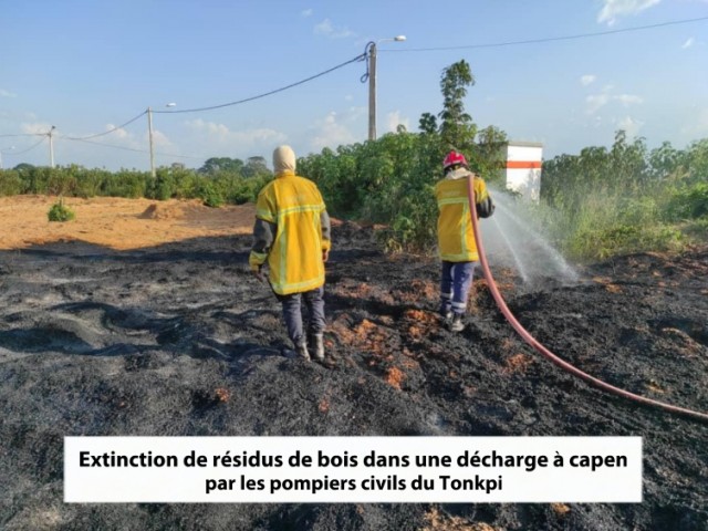 LES POMPIERS CIVILS DU TONPKI INTERVIENNENT POUR UN FEU D’APPARTEMENT A MAN