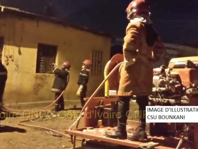 DIMBOKRO : LES POMPIERS CIVILS INTERVIENNENT POUR UNE FUITE DE GAZ DANS UN APPARTEMENT