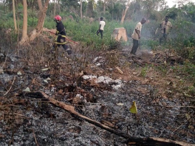 DES INCENDIES ETEINTS PAR LES POMPIERS CIVILS A SEGUELA ET DIMBOKRO