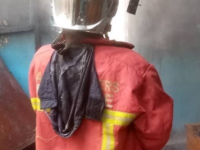 BOUAFLE : UNE BOUTEILLE DE GAZ ENFLAMMEE ETEINTE PAR LES POMPIERS CIVILS DE LA MARAHOUE  
