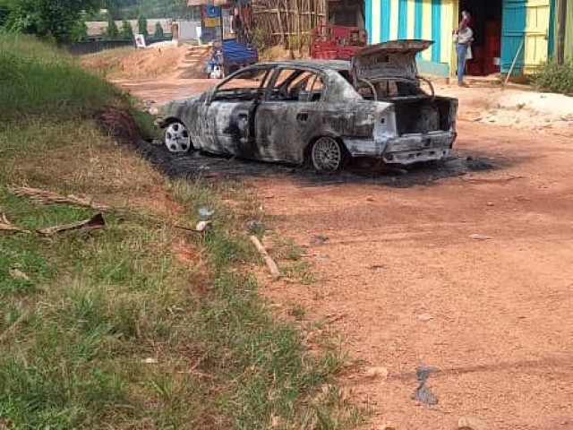 ABOISSO : UN TAXI ROULANT AU GAZ REDUIT EN CENDRES