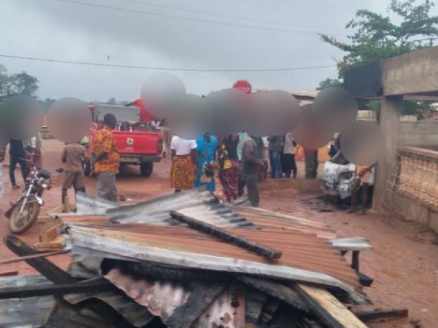 INCENDIE A ABONGOUA: LES POMPIERS CIVILS EMPECHENT UNE PROPAGATION GENERALISEE