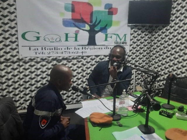 GAGNOA : LES POMPIERS CIVILS DE LA REGION DU GOH SENSIBILISENT A TRAVERS LA RADIO GOH FM